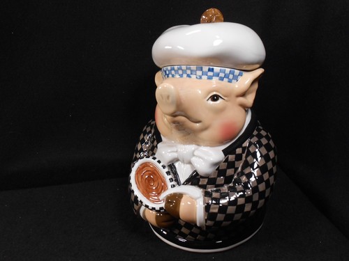 Dept chef pig cookie jar - chef,