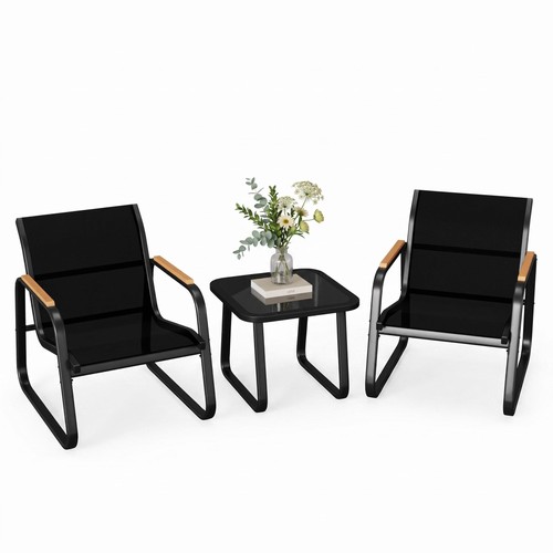 Patio bistro set 3piece metal - patio,