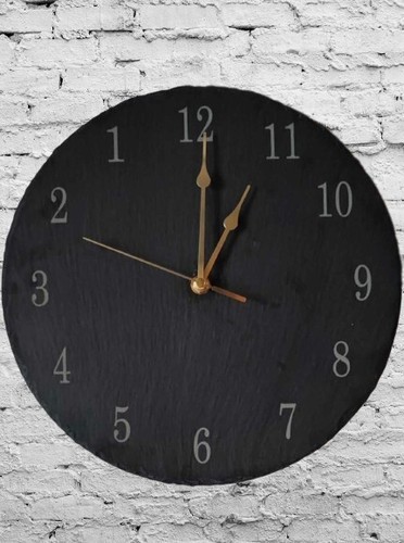 Slate backward wall - clock,
