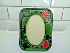 Moorcroft Style Ceramic Picture Frame Roses Design 7x5.5in Used
