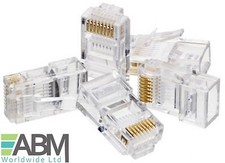 RJ45 Connector For Cat5e Cat6 Ethernet Patch Cable End Crimp Modular Plug Lot 