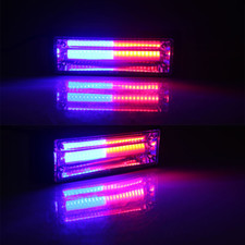 2X COB Rooftop Car Strobe Light Beacon Truck Emergency Warning Lamp Multicolour