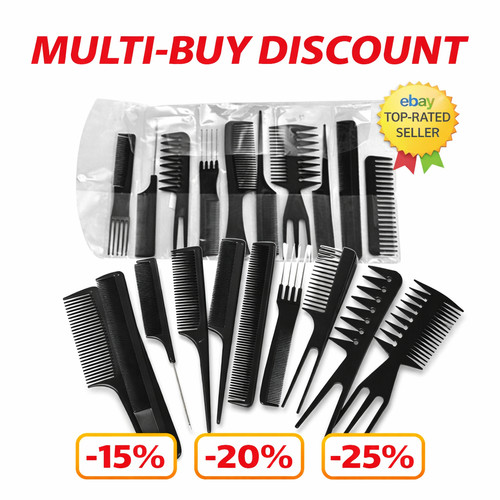 10pc barber hairdressing comb - barber,