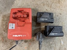 Hilti GX 90-WF Nail Gun Battery Charger And Batteries. C7 Charger, B7/1.5 Li-ion