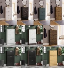 Shoe Cabinet 3 Drawer Storage Organiser Footwear Rack Cupboard Hallway Unit