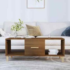 Coffee Table Brown Oak 102x50x40 cm Engineered Wood vidaXL
