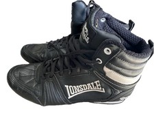 Lonsdale Boxing Boots Size 7 EU41 Very Little Use. Black With White Stripe.