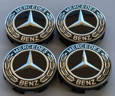 4x MERCEDES BENZ GENUINE BLACK