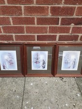 Vintage Andres Orpinas Artist Sailing Ship Print Mounted Framed and Signed