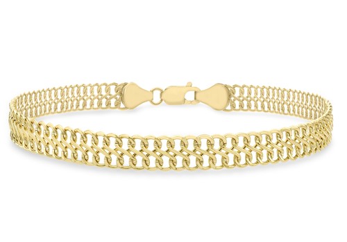 9ct yellow gold - 9ct, double-curb