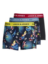 Jack & Jones Jacflower Bird Trunks 3 Pack Cotton Stretch Boxers - Multi Print