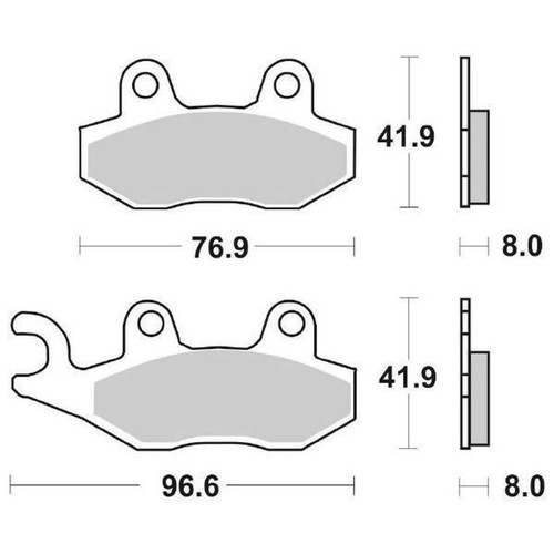 Rear brake pads sbs 611ls - rear,