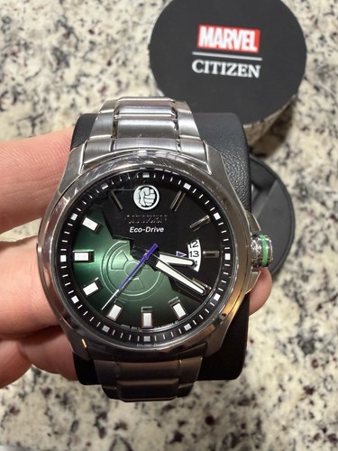 Citizen black and green dial - and,