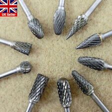 10Pcs Tungsten Steel Solid Carbide Burrs For Dremel Rotary Bit Accessories Tool