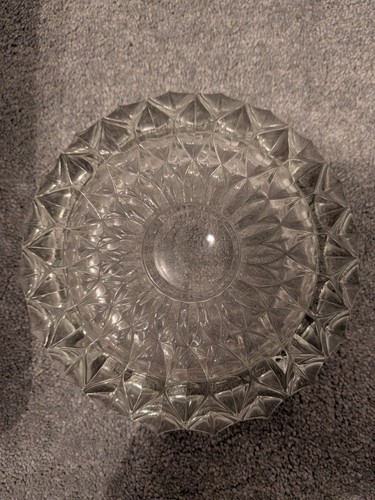 Crystal ashtray round - ashtray,