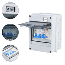 Home Garage Caravan 2 Way Consumer Unit with 2 MCB 6A 16A 40A 30mA RCD Fuse Box