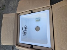 RAK Ceramics Gourmet Sink 2 1.0 Bowl White Ceramic Belfast Butler Sink GOSINK2