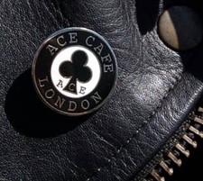 Ace Cafe Lapel Pin Badge, 59 Club, Biker, BSA Norton Triumph Piston Broke Ton Up