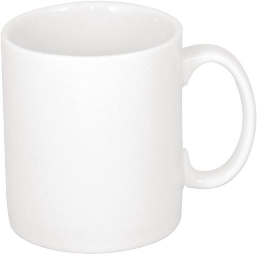 White porcelain mug - white, tea