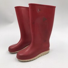 Vintage Children's Dunlop Rubber Boots Red US Kids Size 11 Made in England