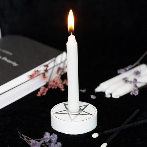 Pentagram spell candle holder - pentagram,