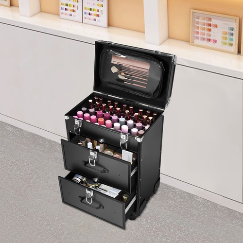 Rolling makeup train case - rolling,