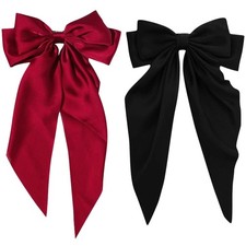 2Pcs Large Bow Hairpins for Girls Women Stylish Hair Bow Knot Clips