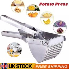 Heavy Duty Potato Ricer Puree Masher Juicer Vegetable Fruit Steel Press Maker UK