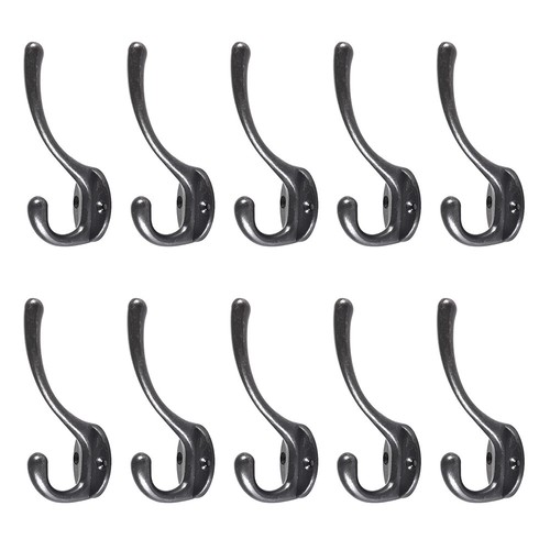 Black coat hooks - coat, iron