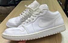Air Jordan 1 Low "Triple White" Men's Sneakers - size UK 11
