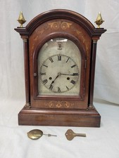 Large Edwardian Oak 8 Day Mantle/ Bracket Clock