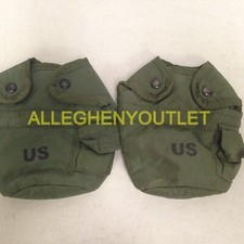 2 Pack US Military Vintage ALICE LC-2 Water Canteen Cover Pouch OD Green VGC