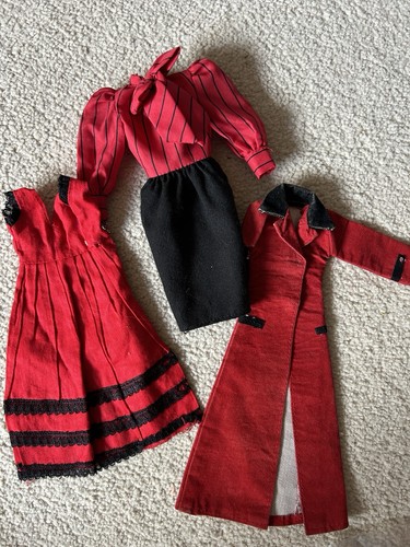 Vintage doll clothes red - vintage,