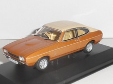 VANGUARDS / CORGI. VA15406 FORD CAPRI MK2 3.0 GHIA in SATURN GOLD, NEW & SEALED.