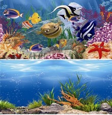 Aquarium Fish Tank Background 2 Sides - 50cm High 2 to 6 FT Lengths