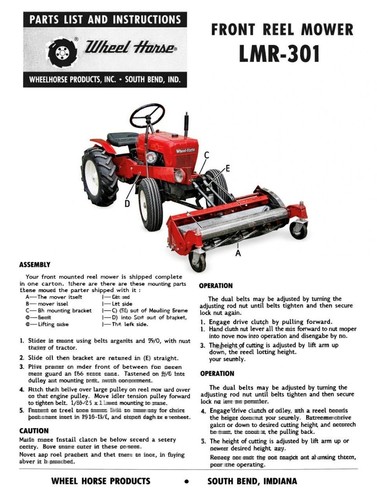 Wheel horse front reel - front, mower