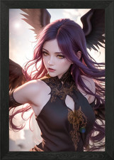 Beautiful Angel Anime Framed