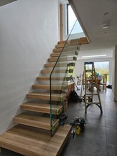 Oak stair tread sleeve for
