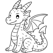 'Cartoon Dragon' Unmounted