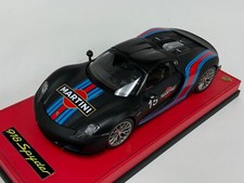 1/18 AutoArt Porsche 918 Spider Weissach Package Black Martini 77929 Leather Bas