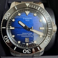 TISSOT Seastar 2000 Professional Automatic Watch Silver 46mm Blue Dial