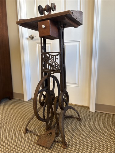 Antique cast iron stand - antique,
