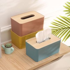 Wooden Desktop Tissue Boxes