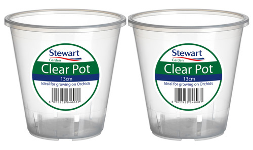 Clear orchid pots stewart - 2x,