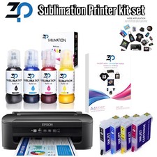 Sublimation printer starter Kit A4 :Epson WF-2110W, Paper, 400ml Ink Bundle 16XL