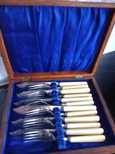 12 vintage silver plated fish