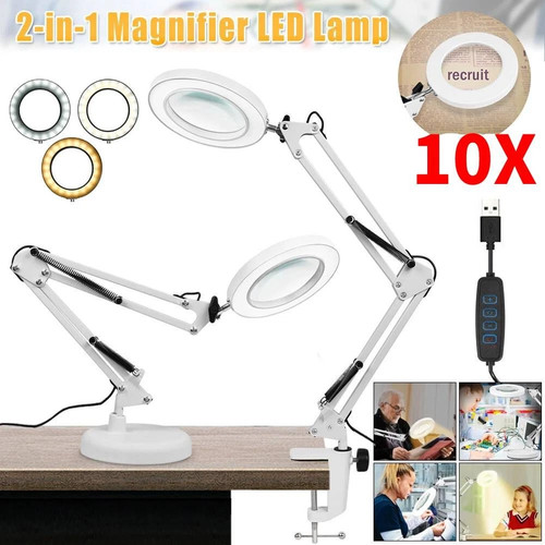 10x led magnifier glass - magnifier, desk