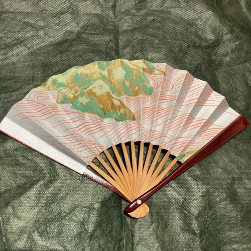 Japanese painting fan - , mountain