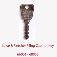 Lowe & Fletcher Replacement Filing Cabinet Key 66001 - 68000