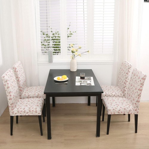 Pink floral stretch - pink, chair